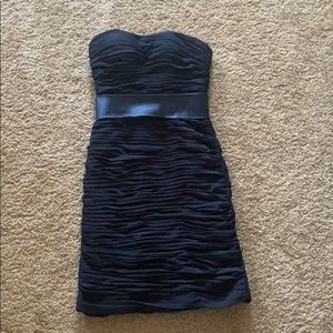 Blue Bill Levkoff Bridesmaid Dress